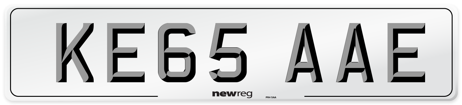 KE65 AAE Number Plate from New Reg
